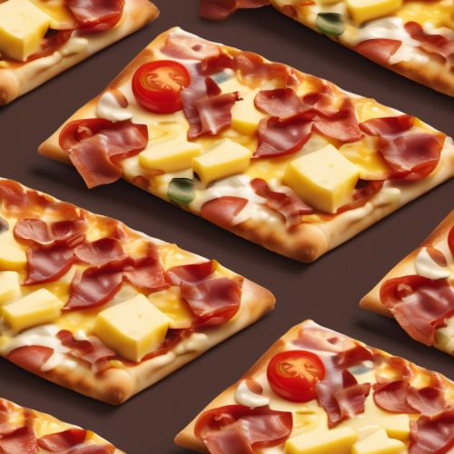 Tomato, Cheese, Bacon, and Pineapple Pizza