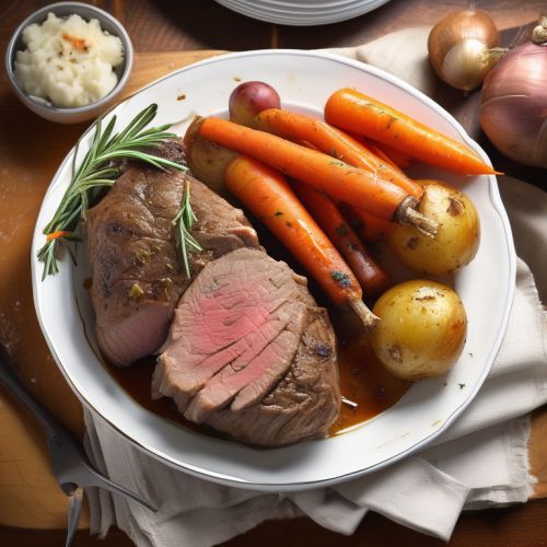 Roasted Lamb with Garlic and Rosemary