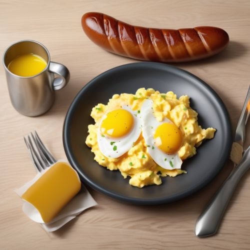 Scrambled Eggs with Sausages