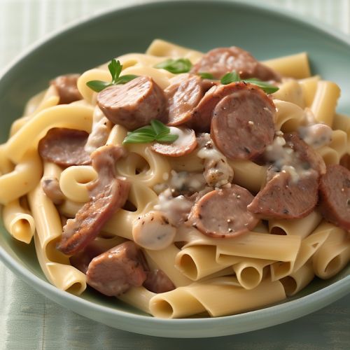 Cheesy Buckwheat Pasta with Chicken and Sausage
