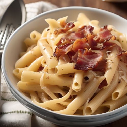 Bacon and Onion Creamy Pasta