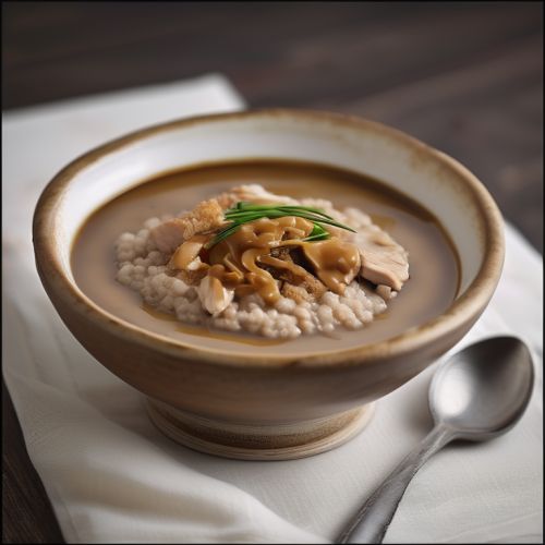 Buckwheat Porridge with Chicken Scraps and Gravy