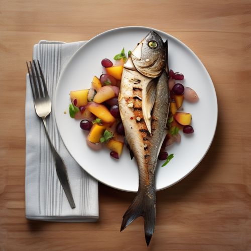 Grilled Fish with Grape-Peach Salsa
