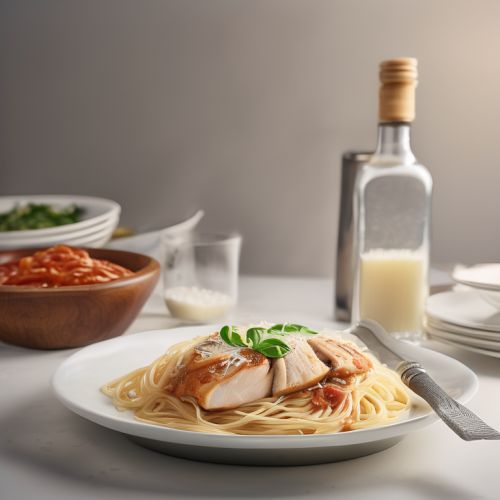 Chicken Breast with Spaghetti and Parmesan