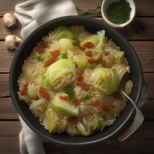 Stewed Cabbage with Rice