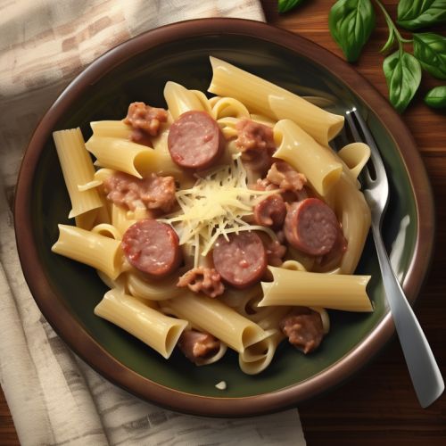 Sausage, Pear, and Cheese Pasta