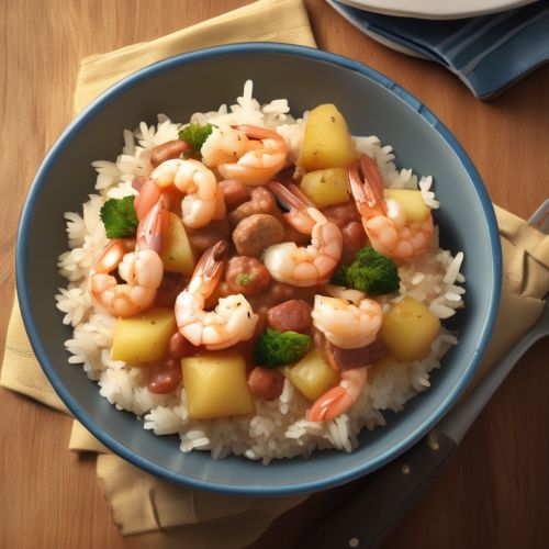 Shrimp, Potato, Rice, and Sausage Recipe