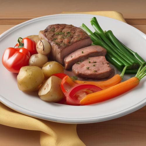 Low-Oil Meal with Meat and Vegetables
