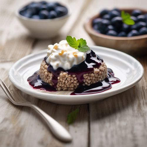 Buckwheat with Cottage Cheese, Blueberry Jam, Teriyaki, and Spices