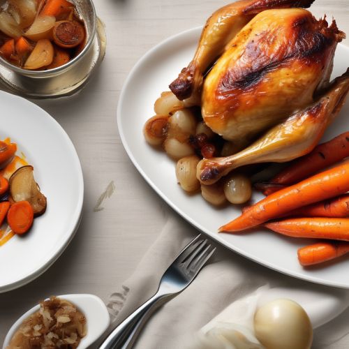 Roasted Chicken with Onions and Carrots
