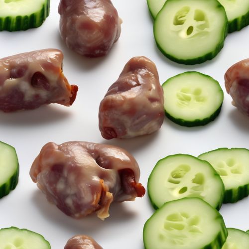 Chicken Hearts with Cheese and Cucumbers