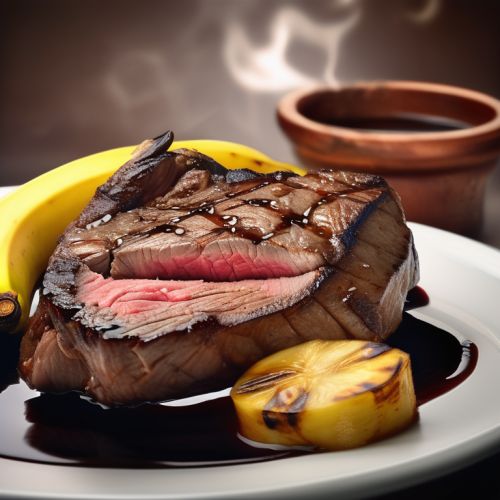 Jonesy Meat Steak with Banana Garnish