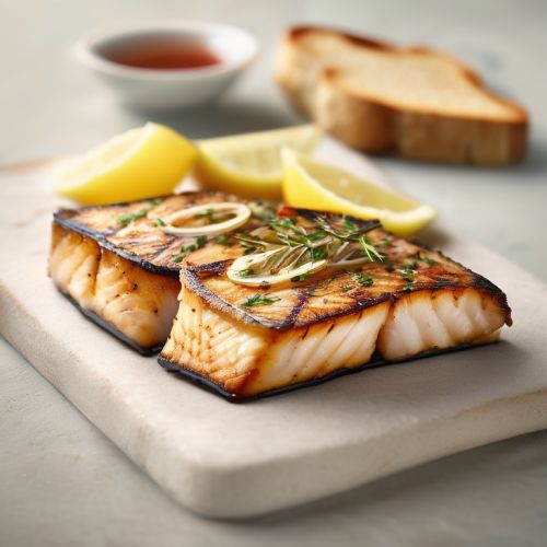 Grilled Fish with Bread