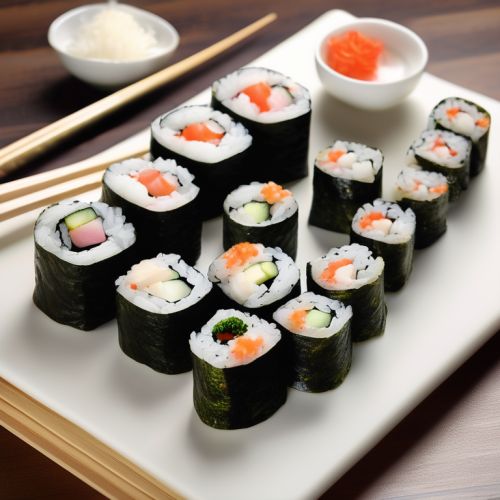 Sushi Rolls with Crab Stick and Cream Cheese