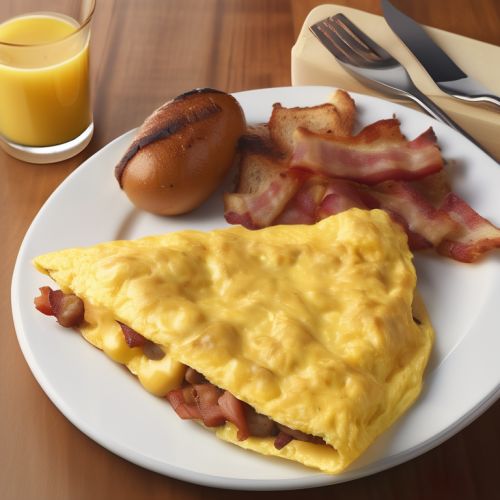 Bacon and Sausage Cheese Omelette