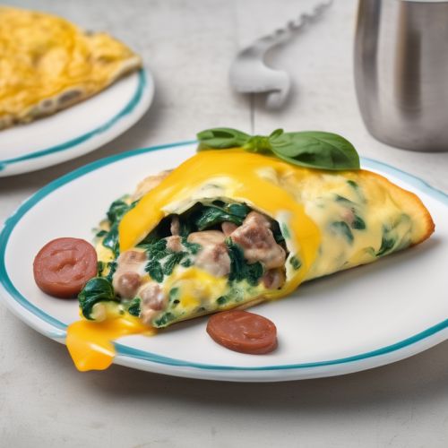 Spinach and Sausage Omelette
