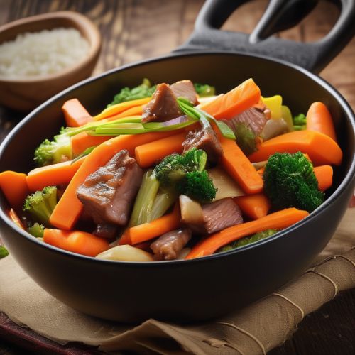 Carrot and Meat Stir-Fry