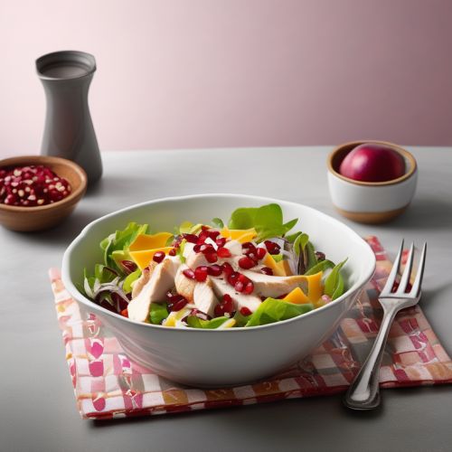 Chicken, Cheddar, and Pomegranate Salad