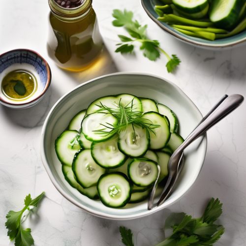 Pickled Cucumber Salad with Creamy Soy Sauce Dressing