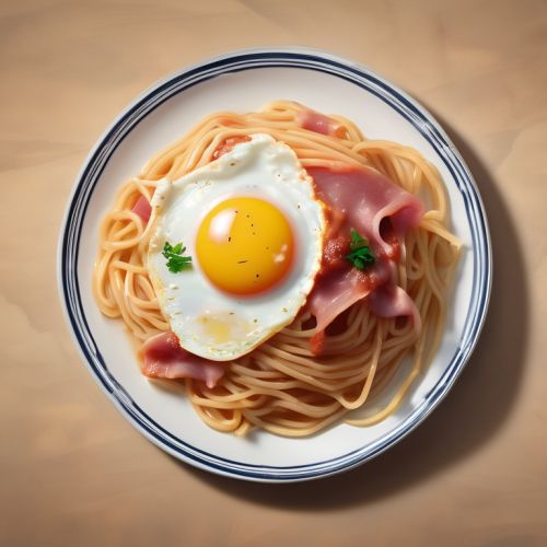 Spaghetti with Ketchup and Ham