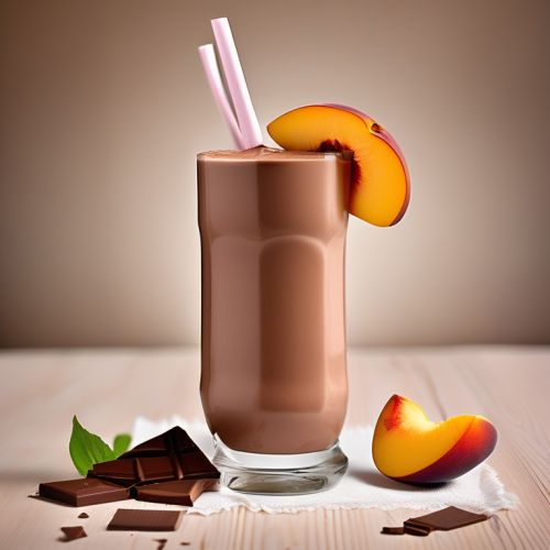 Chocolate Peach Yogurt Smoothie