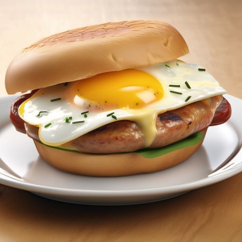 Egg and Sausage Breakfast Sandwich
