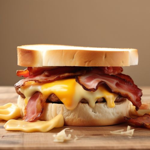Cheesy Bacon and Sausage Sandwich