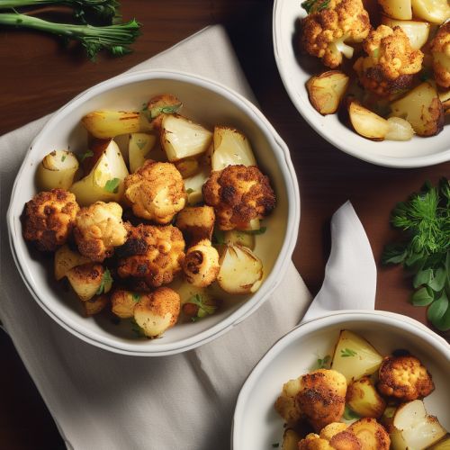 Roasted Cauliflower and Potatoes
