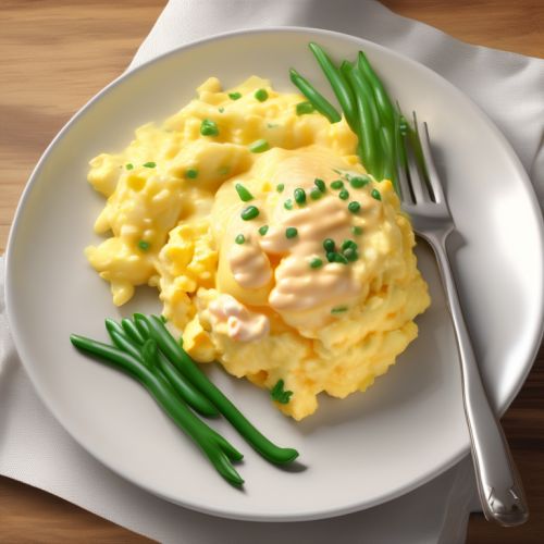 Creamy Scrambled Eggs with Potato and Beans