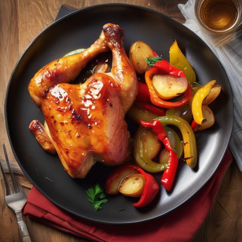 Honey Glazed Chicken with Potato and Pepper