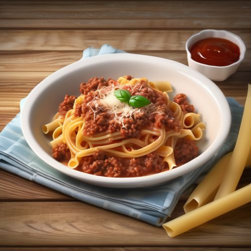 Pasta with Ground Beef in Sauce