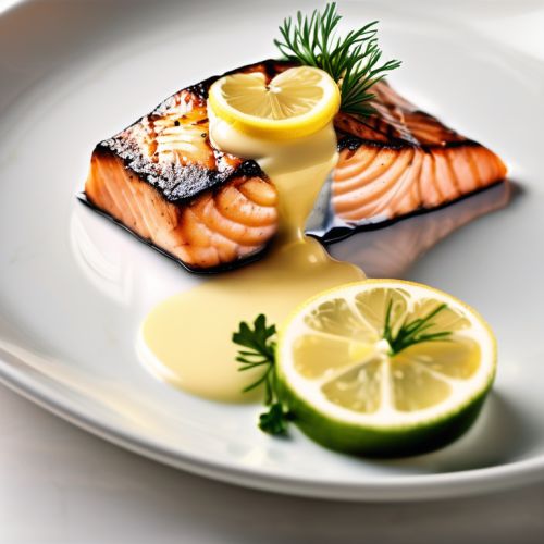 Grilled Salmon with Lemon Butter Sauce