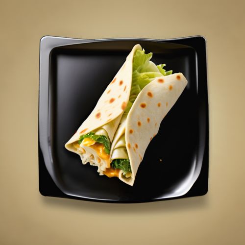 Cheese and Chinese Cabbage Lavash Wrap