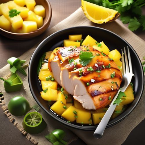 Chicken under pineapples