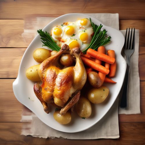 Roasted Chicken with Potatoes and Vegetables