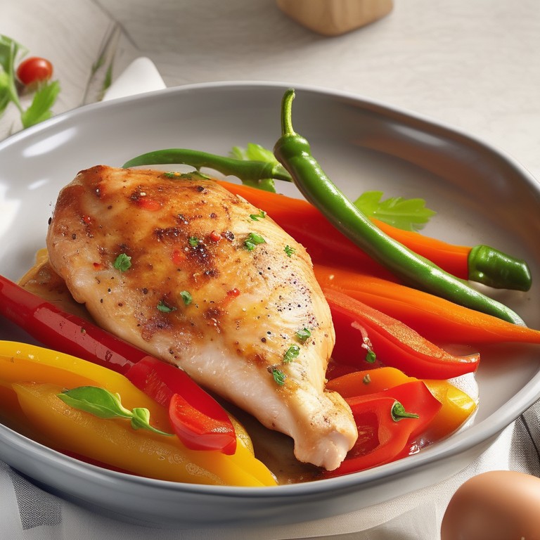 Chicken Breast with Sweet Peppers and Vegetables