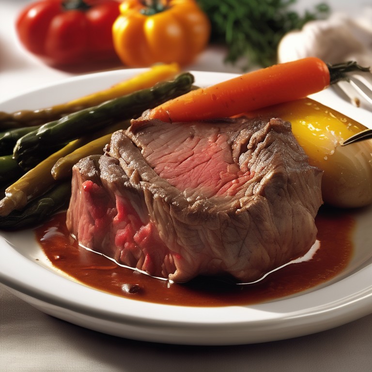 Oven-Baked Beef with Side Dish