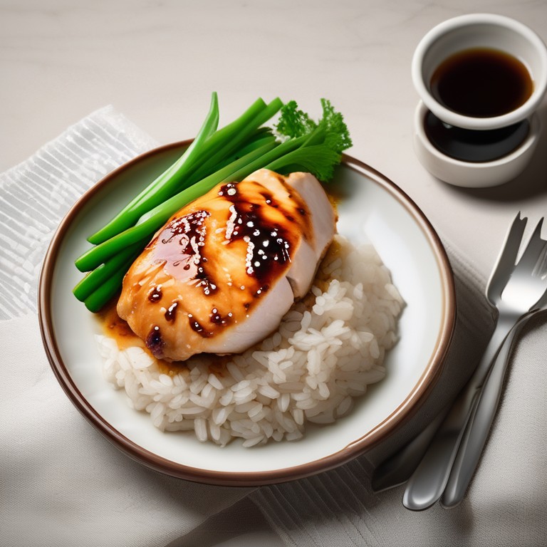 Chicken Breast with Rice and Soy Sauce