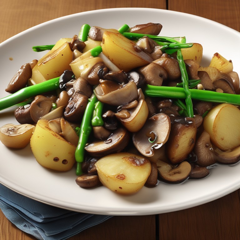 Potato and Mushroom Stir-Fry