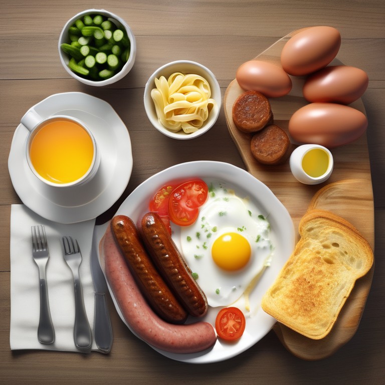 Eggs Sausage Breakfast