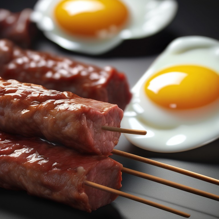 Meat Sticks with Egg