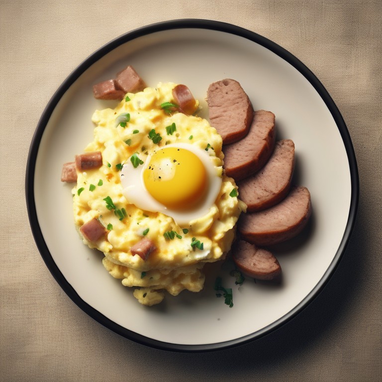 Sausage and Onion Scrambled Eggs