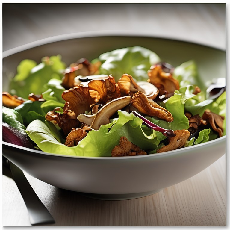 Mushroom Salad with Fried Chanterelles