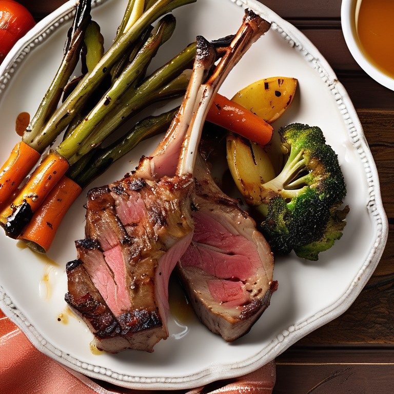 Grilled Rack of Lamb with Apple Cider