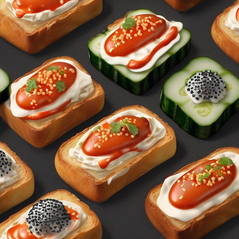 Spicy Sriracha Caviar Cheese Bread