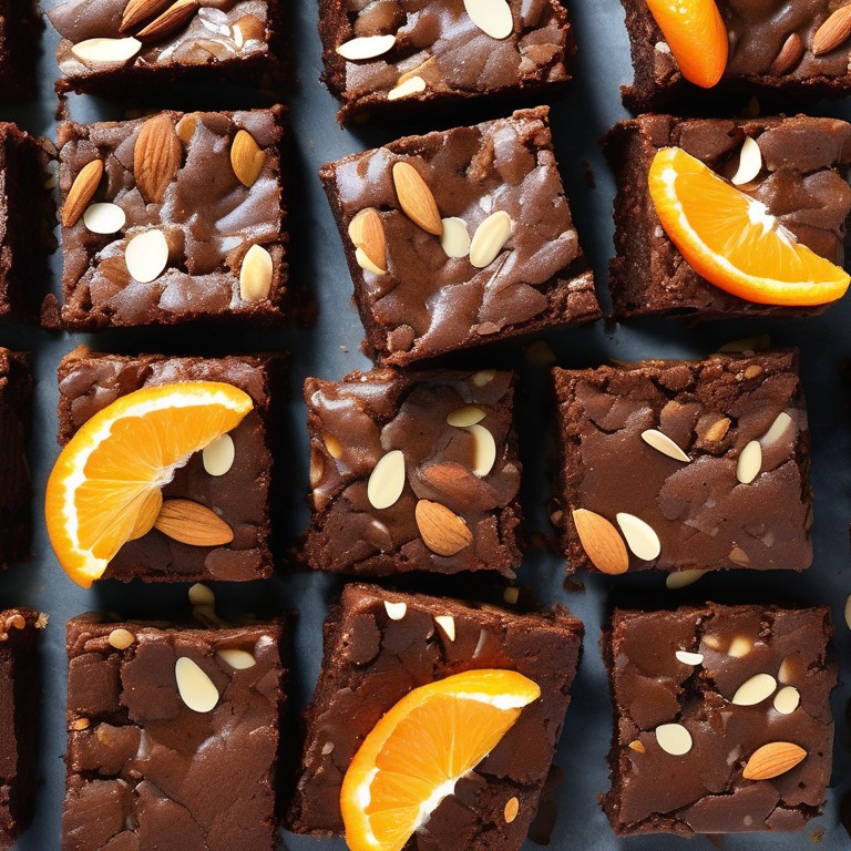 Gluten-Free Almond Flour, Tahini & Orange Brownies