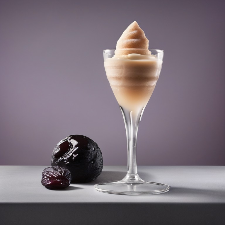 Prune Purée and Champagne Sorbet