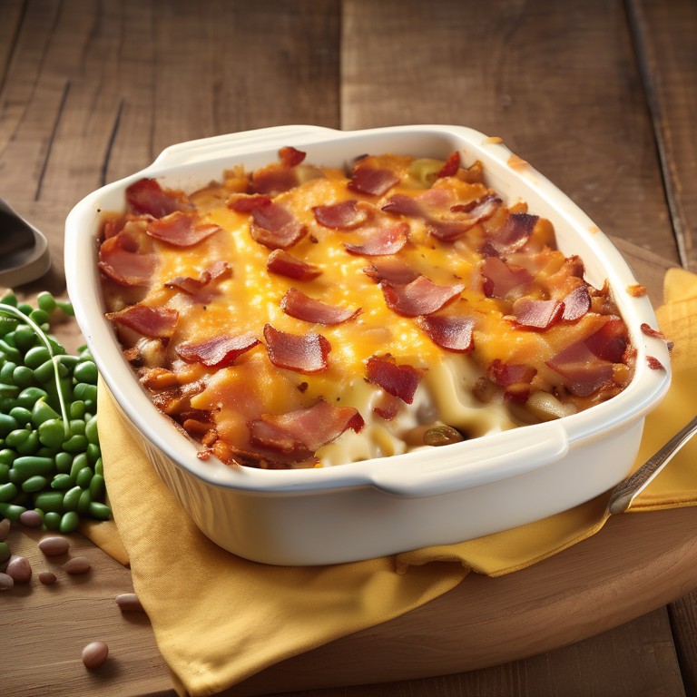 Bacon, Cheese, Potato, and Bean Casserole