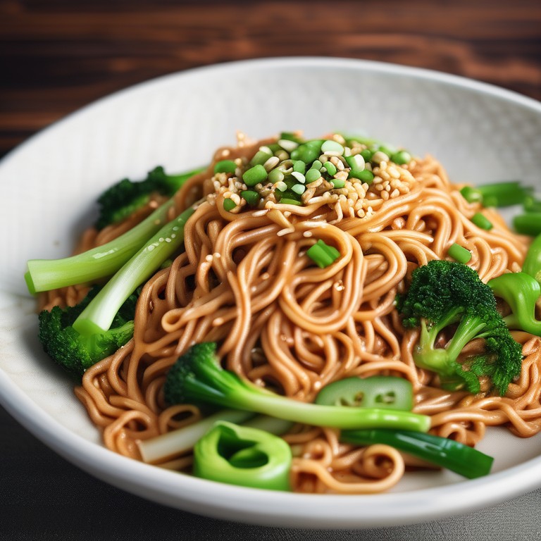 Spicy Noodles with Green Vegetables