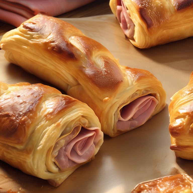 Puff Pastry Ham and Sausage Roll